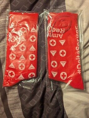 American Red Cross Delta Airlines socks- lot of 2 pairs